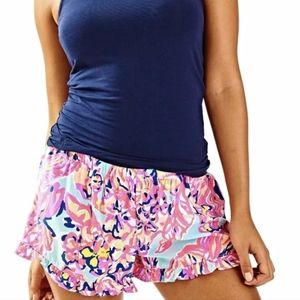 Lilly Pulitzer Kya Shorts Serene Blue Big Escapade Size Large
